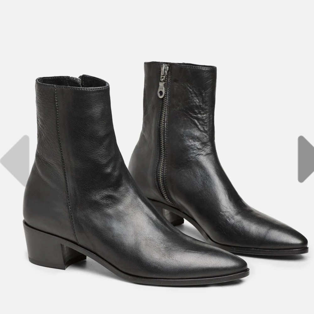 Modern Vice Black Ankle Boots sz 38